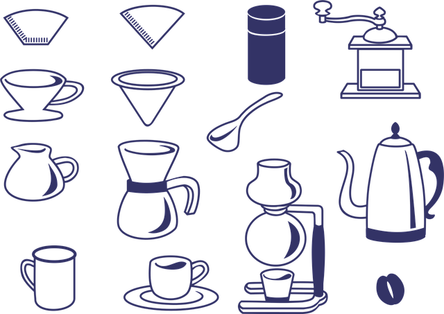 다양한 커피 드리퍼들이 추출되는 모습